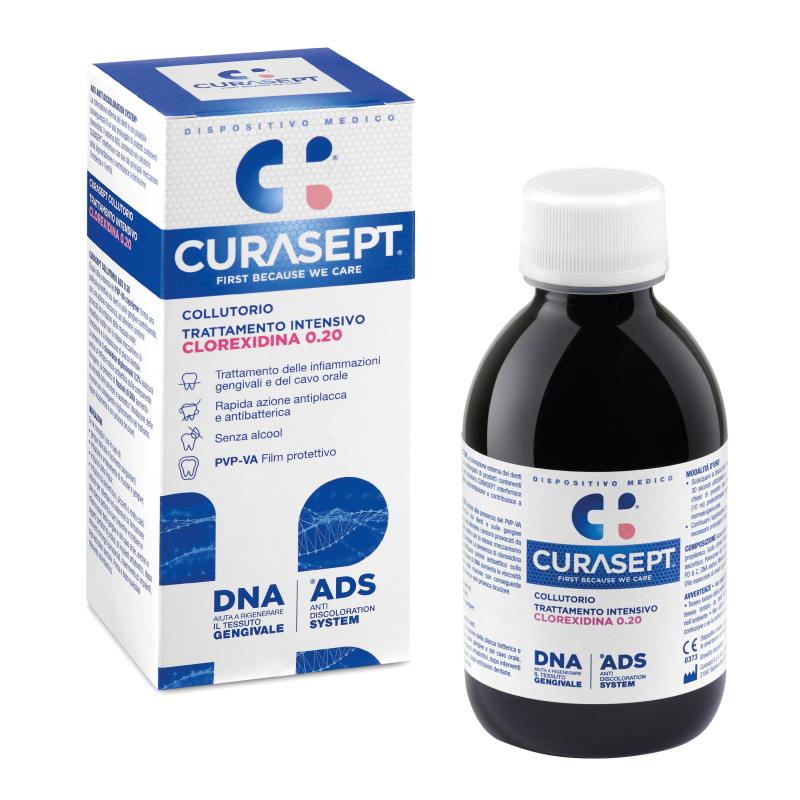 CURASEPT ADS-DNA 220 0,2 % chlórhexidín ústna voda 200 ml